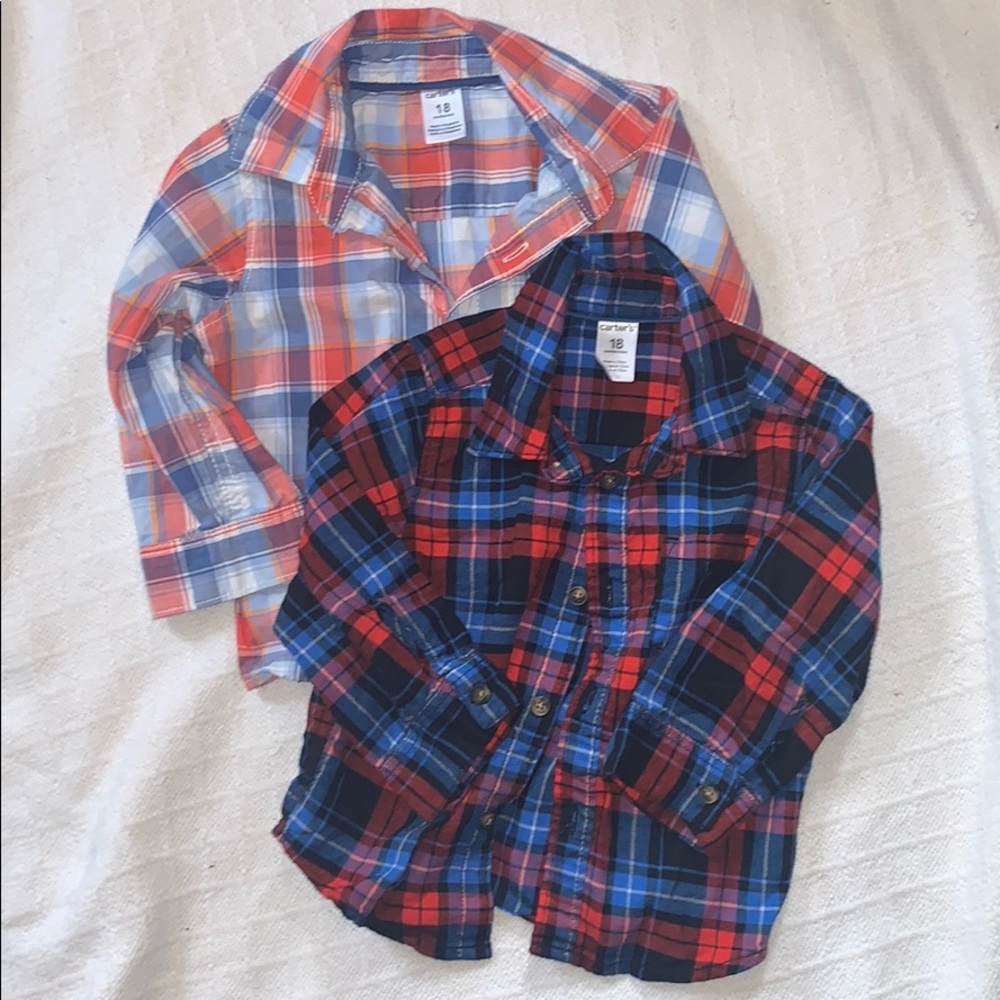 Excellent condition 18 MTH plaid shirts